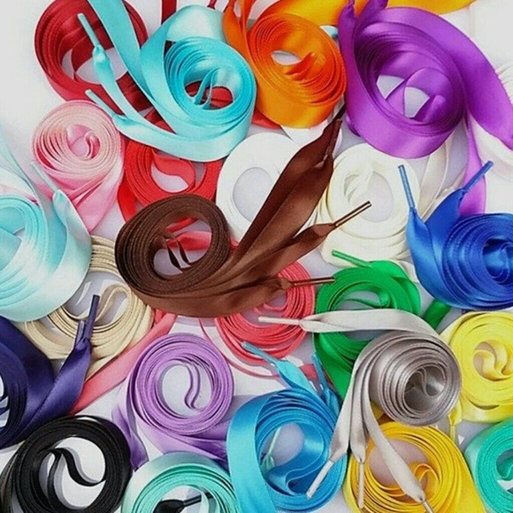 Satin Shoelaces Orange 46" Long - Picture 3 of 4